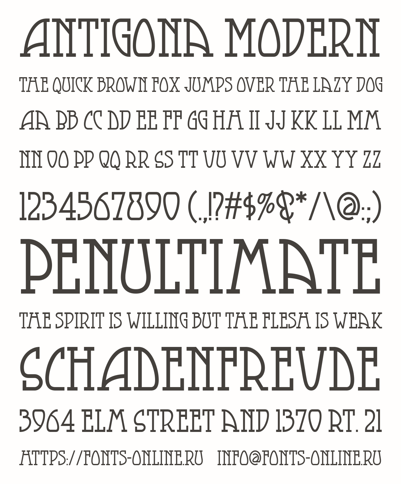 Antigona Modern Free Font Download